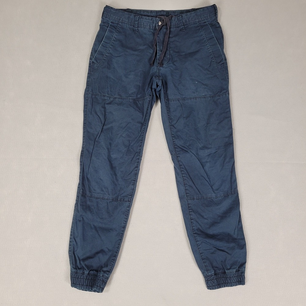 Polo Ralph Lauren Jogger Pants Mens Size 30x32 Navy Blue Straight Fit DISTRESSED